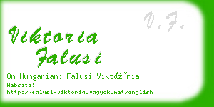 viktoria falusi business card